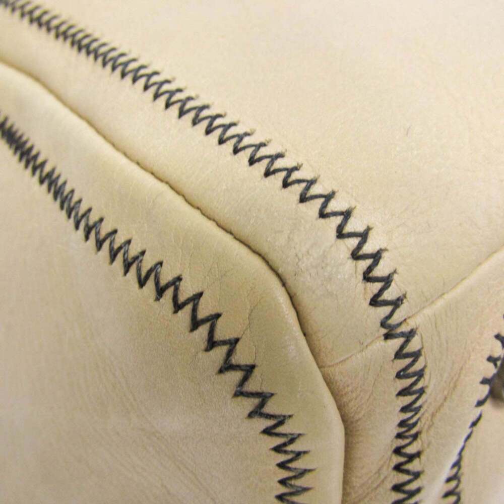 CHANEL Cream Leather Boston Bag - Picture 5 of 16